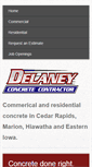 Mobile Screenshot of delaneyconcretecedarrapids.com