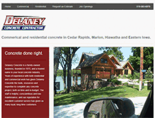 Tablet Screenshot of delaneyconcretecedarrapids.com